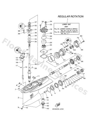 Diagram for LOWER CASING & DRIVE 1