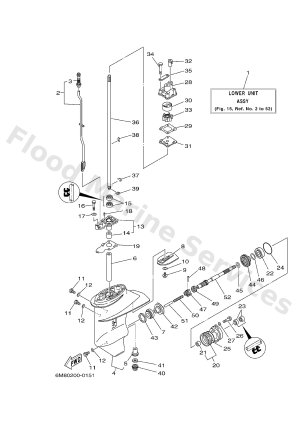 Diagram for LOWER CASING & DRIVE 1