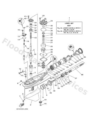 Diagram for LOWER CASING & DRIVE 1
