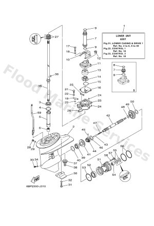 Diagram for LOWER CASING & DRIVE 1