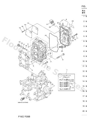 Diagram for シリンダ & クランクケース 2