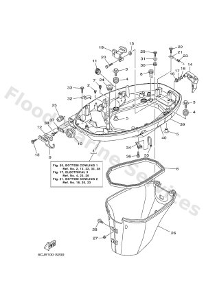 Diagram for BOTTOM COWLING 1