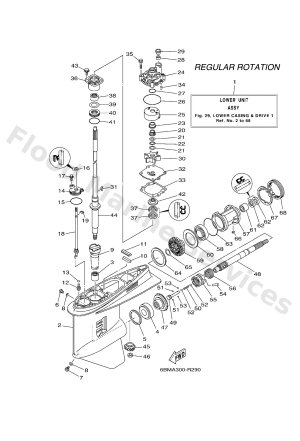 Diagram for LOWER CASING & DRIVE 1
