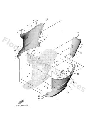 Diagram for BOTTOM COWLING 4