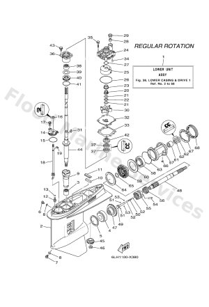 Diagram for LOWER CASING & DRIVE 1