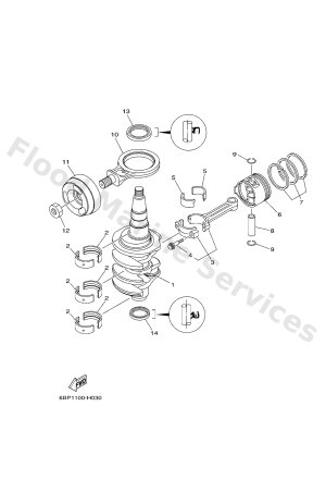 Diagram for CRANKSHAFT & PISTON
