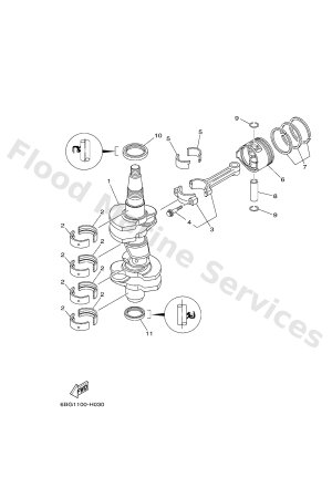 Diagram for CRANKSHAFT & PISTON