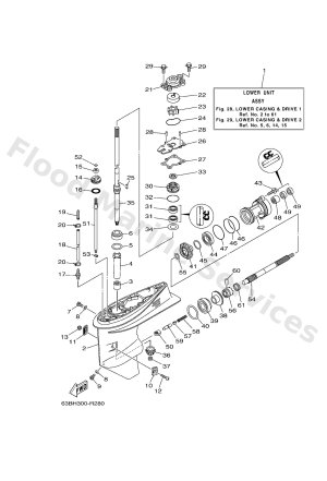 Diagram for LOWER CASING & DRIVE 1