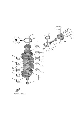 Diagram for CRANKSHAFT & PISTON