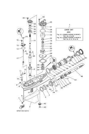 Diagram for LOWER CASING & DRIVE 1