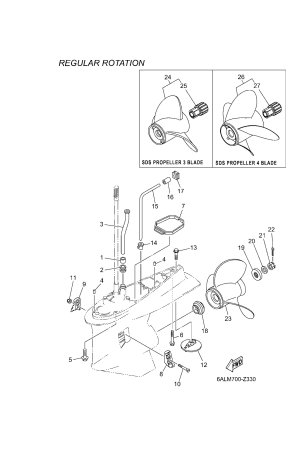 Diagram for LOWER CASING & DRIVE 2