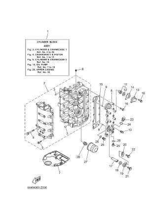 Diagram for CYLINDER & CRANKCASE 1