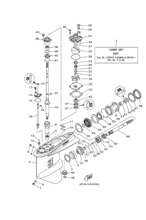 Diagram for LOWER CASING & DRIVE 1
