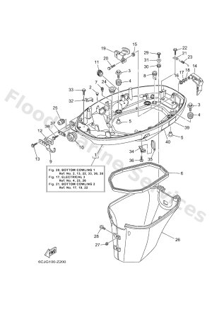 Diagram for BOTTOM COWLING 1