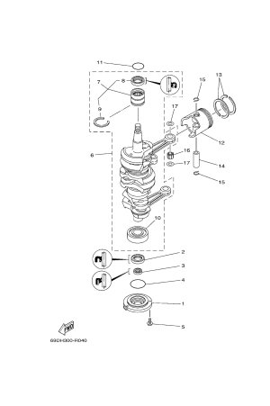 Diagram for CRANKSHAFT & PISTON