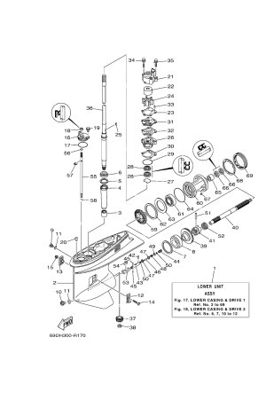 Diagram for LOWER CASING & DRIVE 1