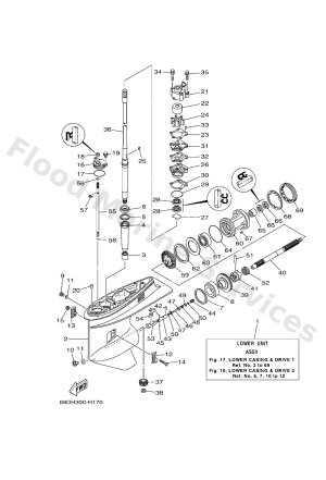 Diagram for LOWER CASING & DRIVE 1