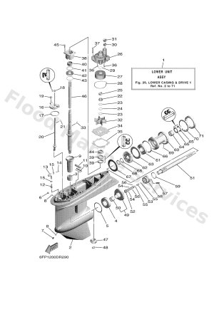 Diagram for LOWER CASING & DRIVE 1