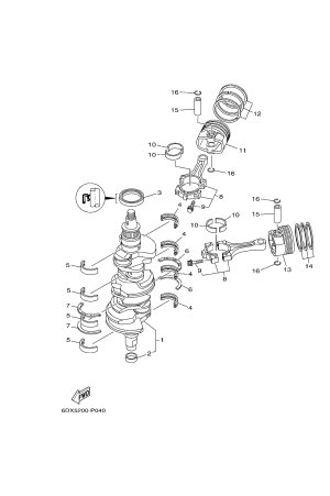 Diagram for CRANKSHAFT & PISTON