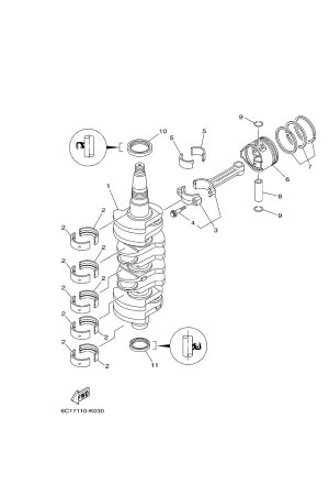 Diagram for CRANKSHAFT & PISTON