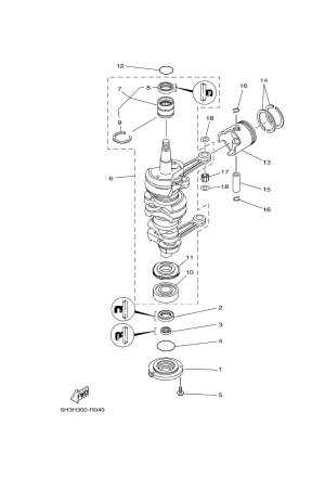 Diagram for CRANKSHAFT & PISTON