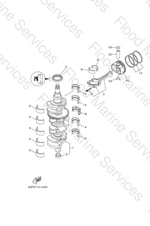 Diagram for CRANKSHAFT & PISTON