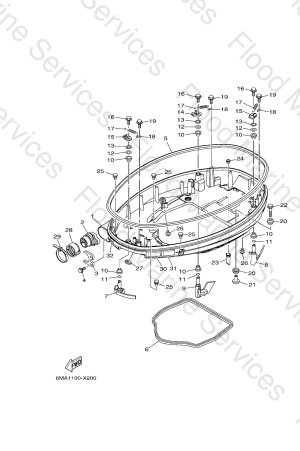 Diagram for BOTTOM COWLING 1