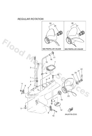 Diagram for LOWER CASING & DRIVE 2
