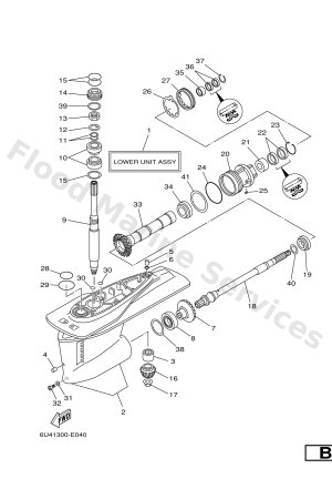 Diagram for LOWER CASING & DRIVE 1