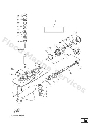 Diagram for LOWER CASING & DRIVE 1