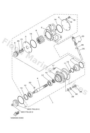 Diagram for WATER PUMP (SEA WATER)