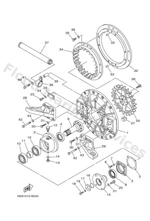 Diagram for TRANSMISSION (REAR PARTS FOR WATER JET APPLICATION )