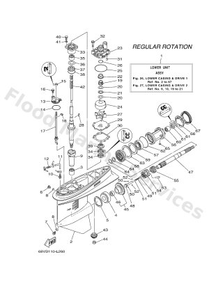 Diagram for LOWER CASING & DRIVE 1