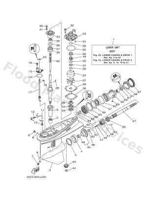 Diagram for LOWER CASING & DRIVE 1