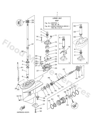 Diagram for LOWER CASING & DRIVE 1