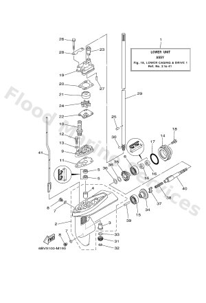 Diagram for LOWER CASING & DRIVE 1