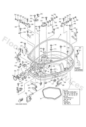 Diagram for BOTTOM COWLING 1