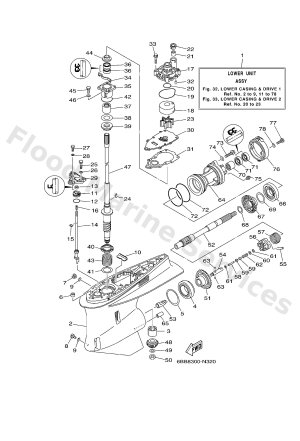 Diagram for LOWER CASING & DRIVE 1