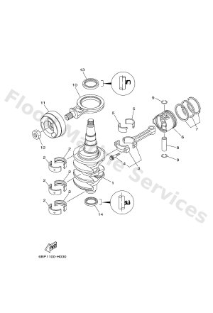 Diagram for CRANKSHAFT & PISTON