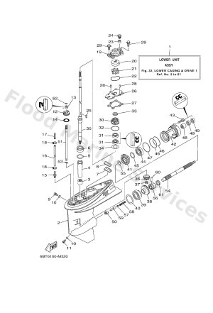 Diagram for LOWER CASING & DRIVE 1