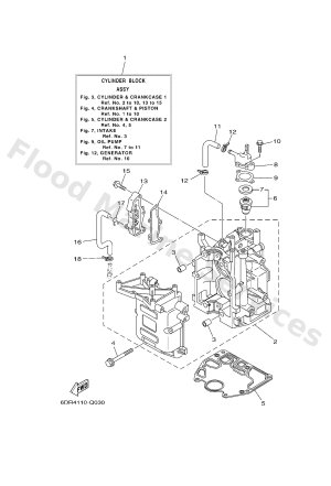 Diagram for CYLINDER & CRANKCASE 1