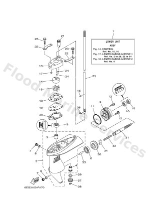 Diagram for LOWER CASING & DRIVE 1