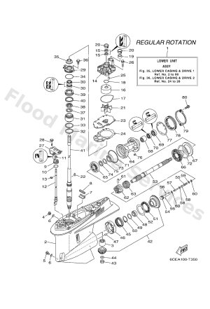 Diagram for LOWER CASING & DRIVE 1