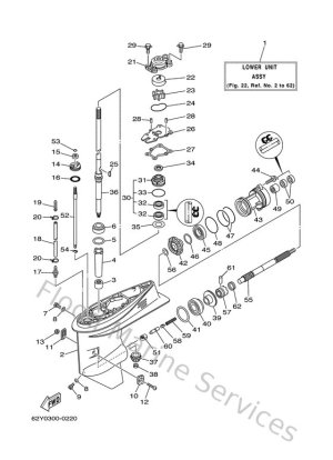 Diagram for Lower Casing. Drive 1