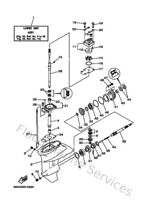 Diagram for Lower Casing & Drive 1