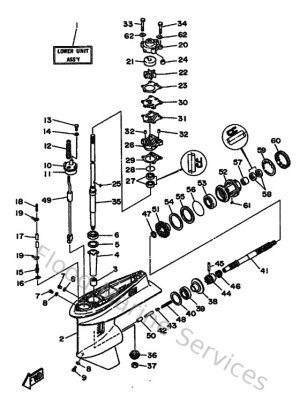 Diagram for Lower Casing & Drive 1