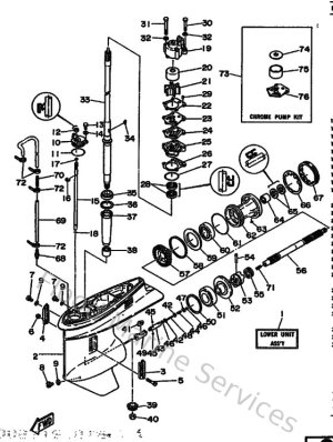 Diagram for Lower Casing & Drive 1