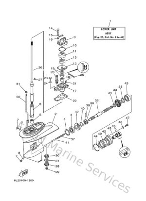 Diagram for Lower Casing. Drive 1