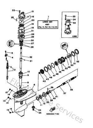 Diagram for Lower Casing & Drive 1