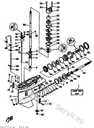 Diagram for Lower Casing & Drive 1